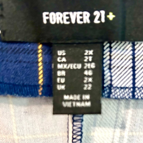 (NWOT) Forever 21 Blue and Yellow Plaid Dress - Picture 6 of 6